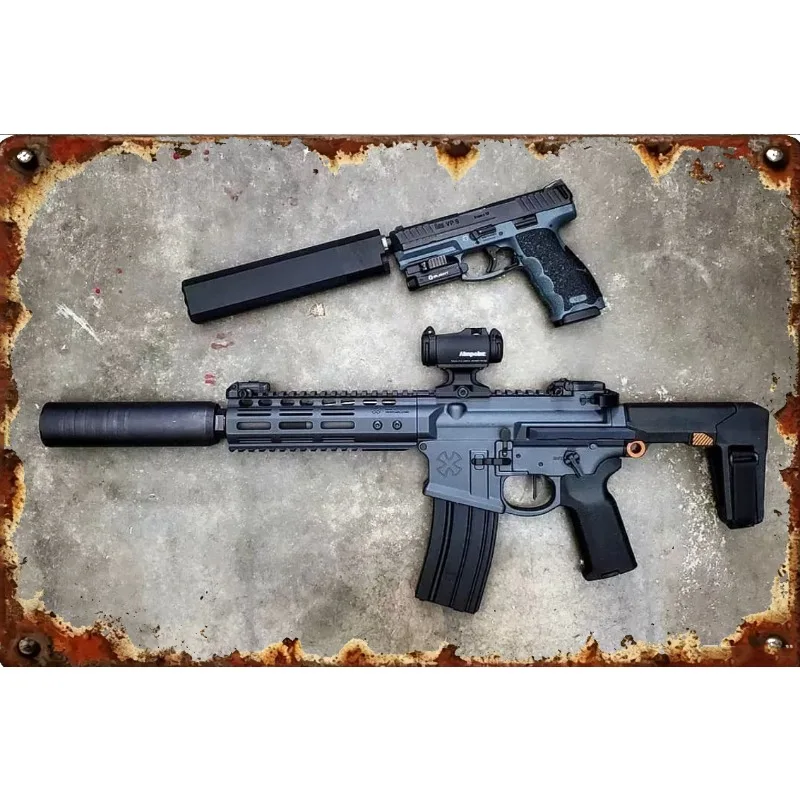 Tactical Inspired Metal Wall Decor Sign Art For Home Cafe Garden Bar Men Exclusive Space Layout