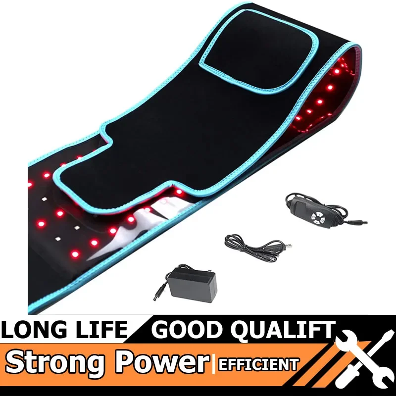 

Красный и инфракрасный светодиодный пояс для терапии 850 нм 660 нм, облегчение боли в спине, обертывание для сжигания жира, машина для похудения, грелка для талии, полное тело