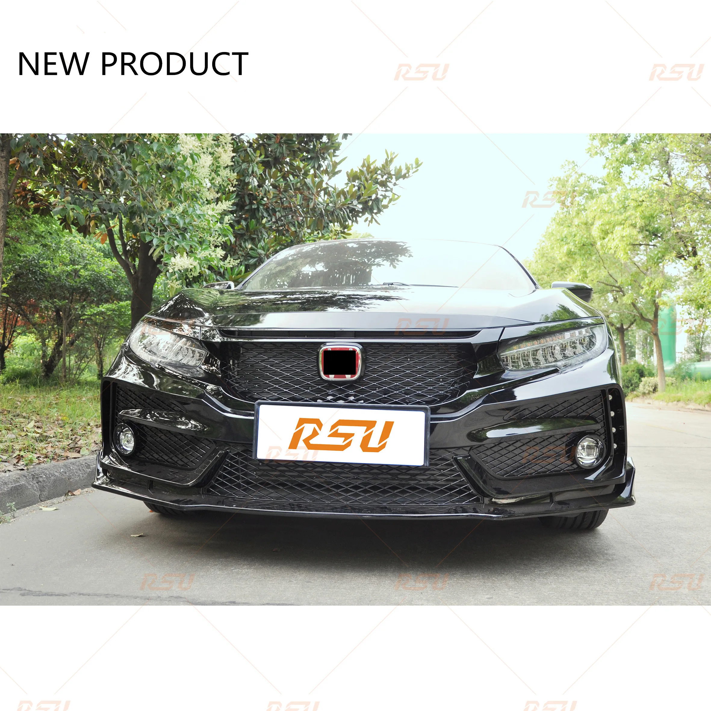 The auto modified  spare parts for Hond a Civi c upgrade 16-21 type R front bumper complete body kit   other  