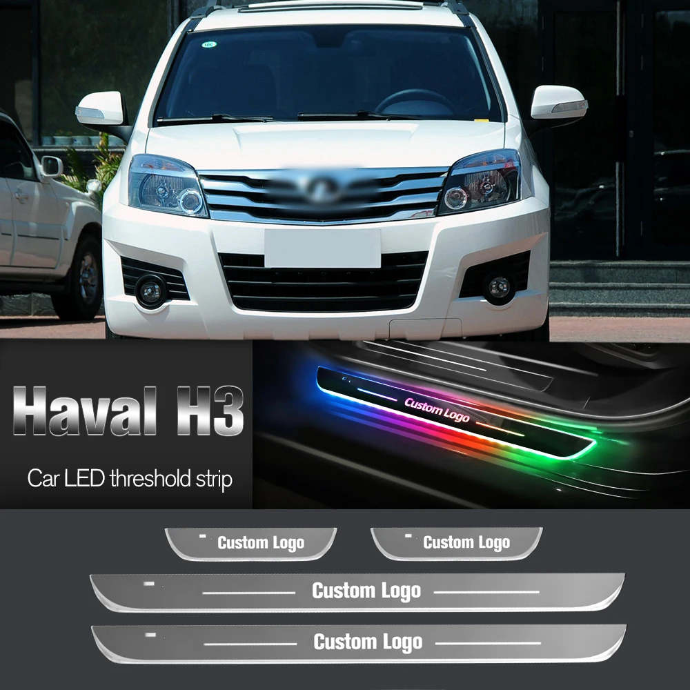 

Car Door Sill Light For Great Wall Haval H3 2005-2015 2011 2014 Customized Logo LED Welcome Threshold Pedal Lamp Accessories