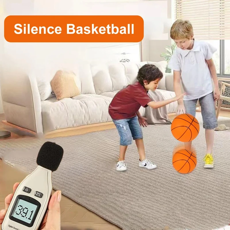 Silent Foam Dribbling Basketball, Size 3/5/7 High Bounce Noiseless Non-deformable Indoor Training Basketball