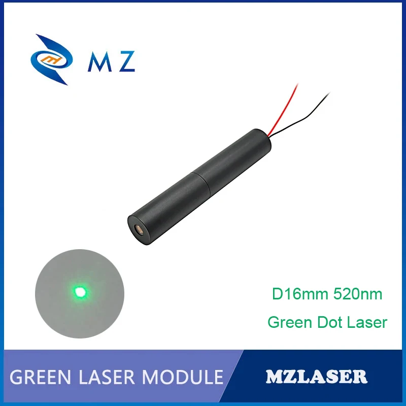 

Green Dot Laser Diode Module Hot Selling Compact D16mm 520nm 10mw 20mw 30mw 50mw Single-Mode Industrial Grade Spot Laser