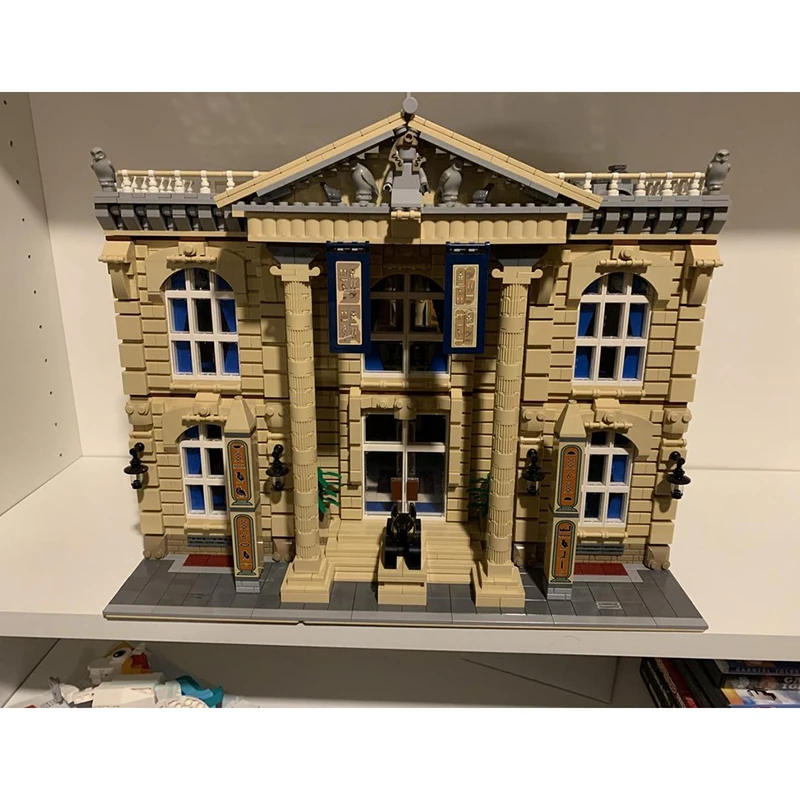Ville rue vue modèle Moc briques de construction musée égyptien modèle technologie blocs modulaires cadeaux jouets de noël bricolage assemblage