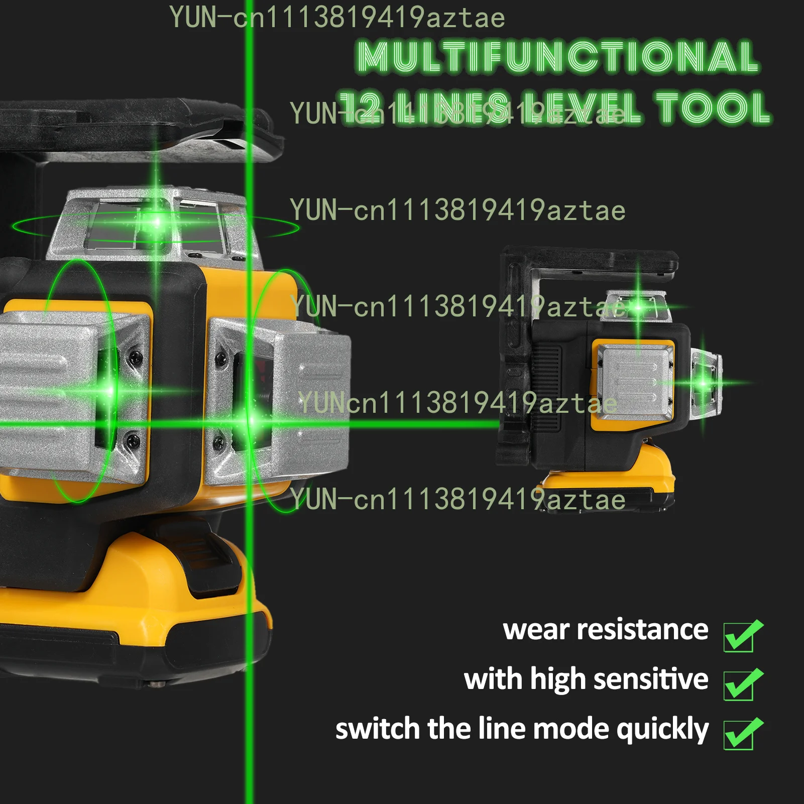 جهاز ليزر ثلاثي الأبعاد بـ 12 - مراجعة Laser Level 3D Cross Line Self Leveling وسعره