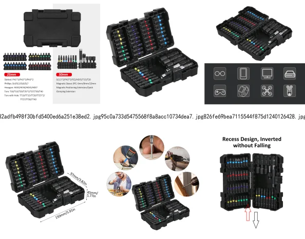 

Набор сверл, 45 шт., отвертки для дерева, металла, стали, защитные отвертки, совместимые с электроинструментами