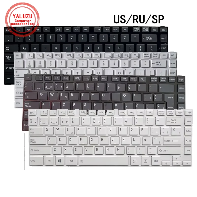Nowa klawiatura do laptopa US/RU/SP (angielska) dla Toshiba Satellite L40-A L40D-A L45-A S40-A C40-A C45-A M40 U40 U45 BE45