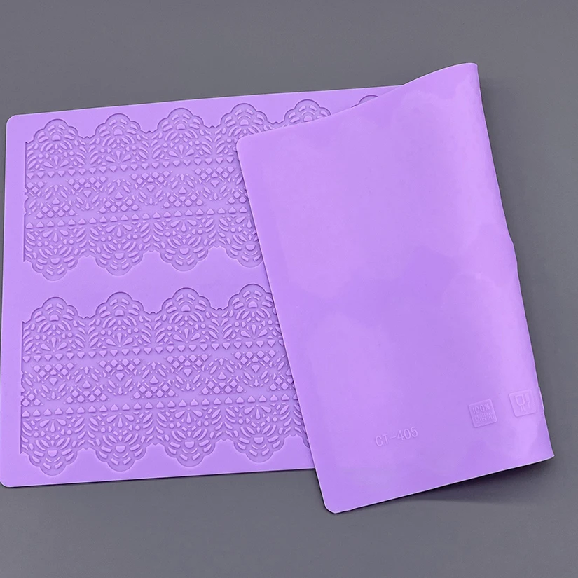 Silicone Mat To Create Sugar Lace Fondant Cake Decorating Tools Baking Mat Embossing Gum Paste Mold CT-405