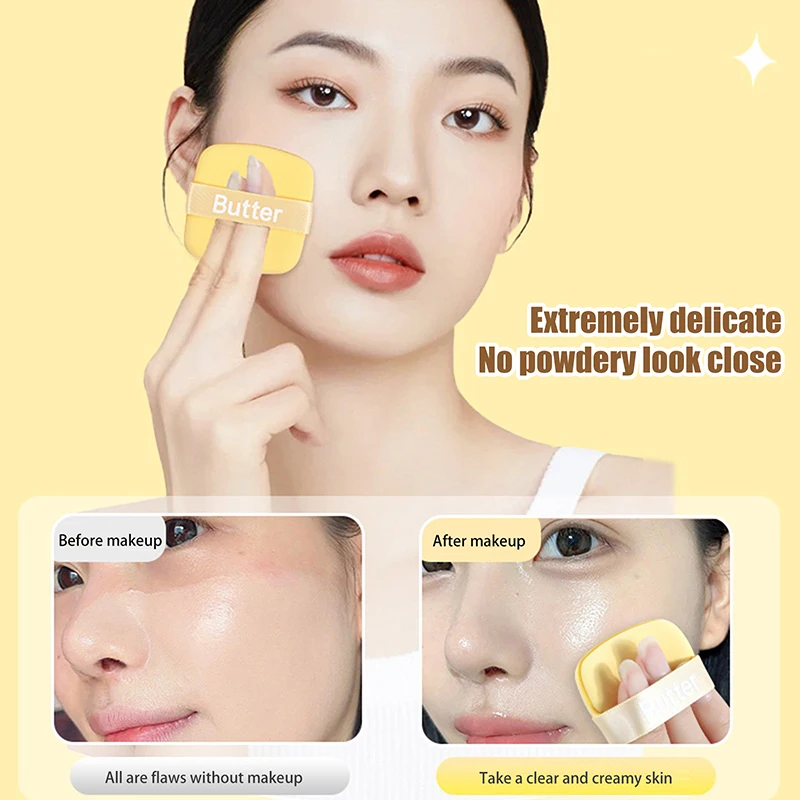 6 قطعة نفخة مسحوق الرطب والجاف ثنائي الغرض أدوات التجميل نفخة مسحوق الإبهام الصغيرة لا تأكل الأساس المخفي أحمر الخدود التفاصيل