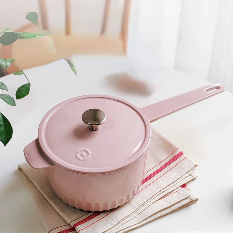 High Quality Domard Enamel Glaze Small Milk Pot, Baby Cooking Pot Instant Pots,Induction Cooker Gas Stove Soup Pot Hot Milk Pans