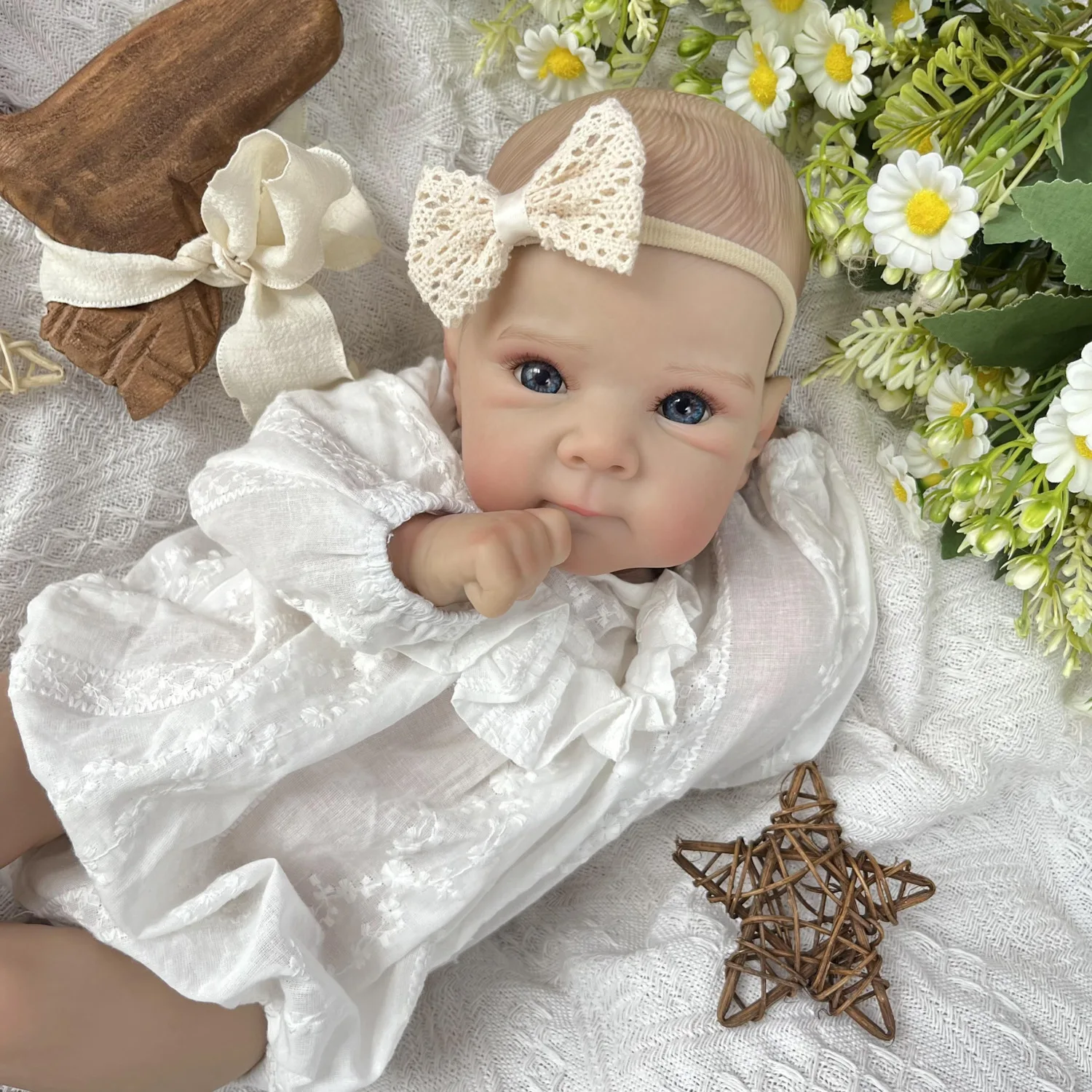 Poupée bébé reborn réaliste de 18 pouces (45 cm), jouet à l'aspect réel avec corps en tissu, peau 3D, cadeau d'anniversaire adorable pour les enfants