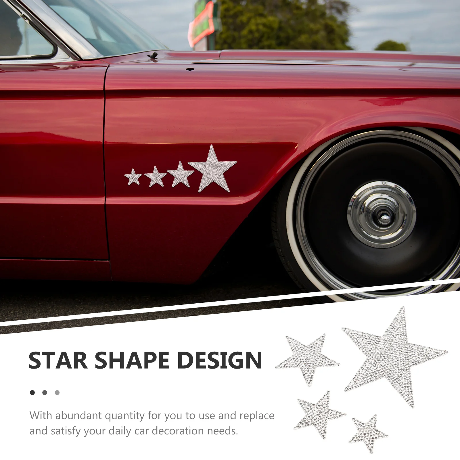 

1 set 1 Set Rhinestone Car Sticker Star Shape Bling Decal Diy 3D Window Sticker For Women Car Decor Auto Stickers