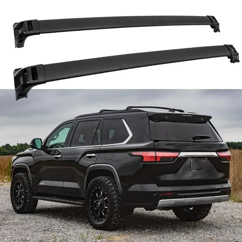 Cross Bars Fits for Toyota Sequoia 2023 2024 Crossbar Roof Rack Rail Carrier 2PCS Aluminum Luggage Carrier