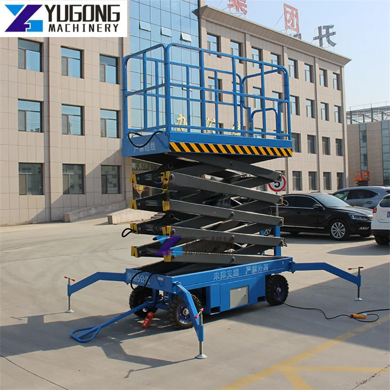 Automatic Hydraulic Scissor Lift Platform Self Propelled Electric Elevating Man Lift Platform Two Person Elevator For Sale