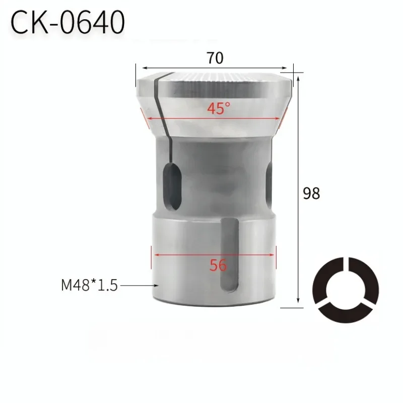 

CNC lathe chuck spindle collet, Type 0640 machine, CNC spring steel chuck, round hole、3mm-36mm