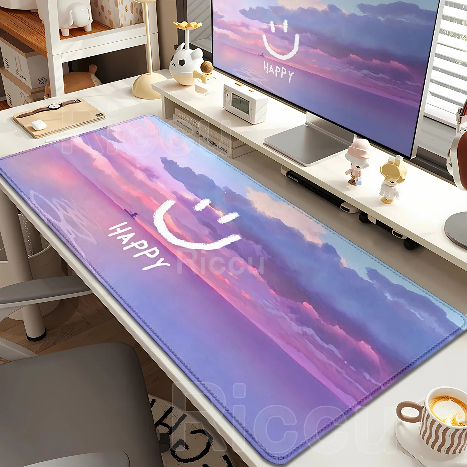 XXL Black Mouse Pad Large Size Rubber Base Anti-slip PC Desk Accessories Mousepad for Offices