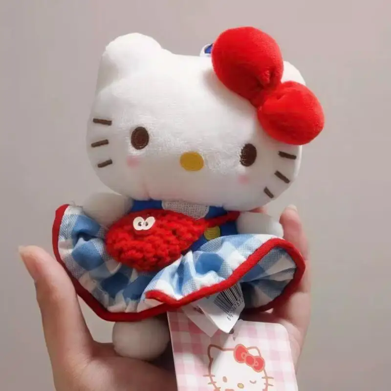 

Kawaii Swing Dress Hellokitty Pendant New Arrival Bag Ornament Plush Doll Keychain Fashion Birthday Gift for Best Friend Girls