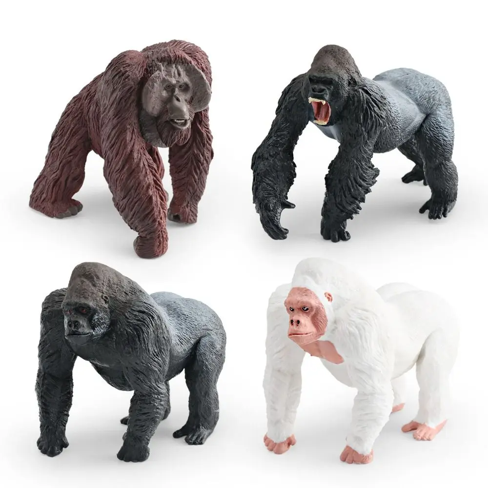 PVC Simulierte Solide Tier Modell Handgemachte Realistische Simulation Gorilla Tier Spielzeug Tiere Figur Statue Schimpanse Action Figur
