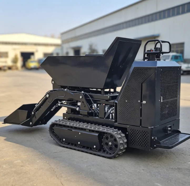 Hot Self Loading Mini Dumper Scissor Lift Tracked Transporter Hydraulic Shovel Small Dump Truck for Garden Landscaping