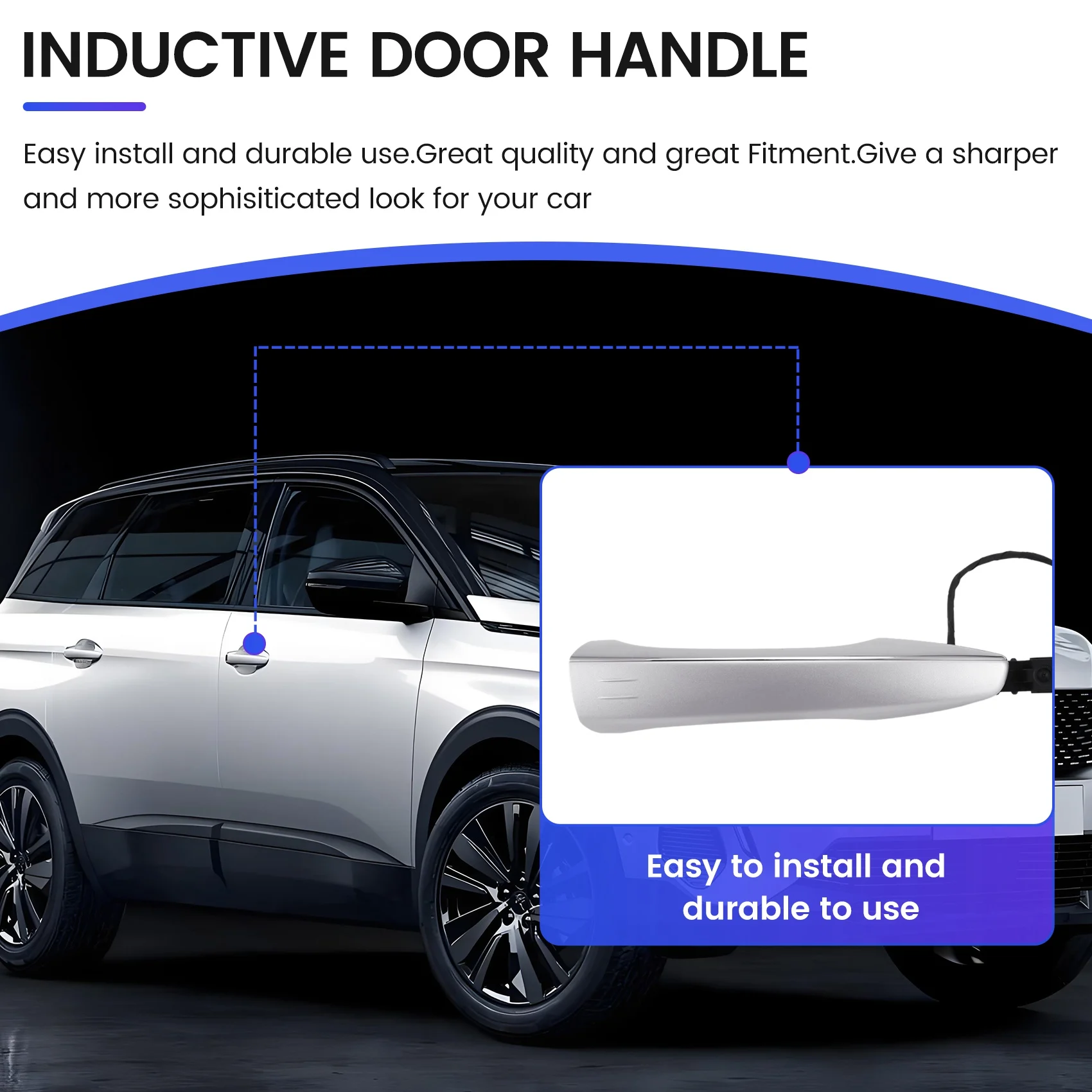 

Efficientt-Exterior Door Handles For 508 4008 5008 Citroen C5 C6 Inductive Door Handle