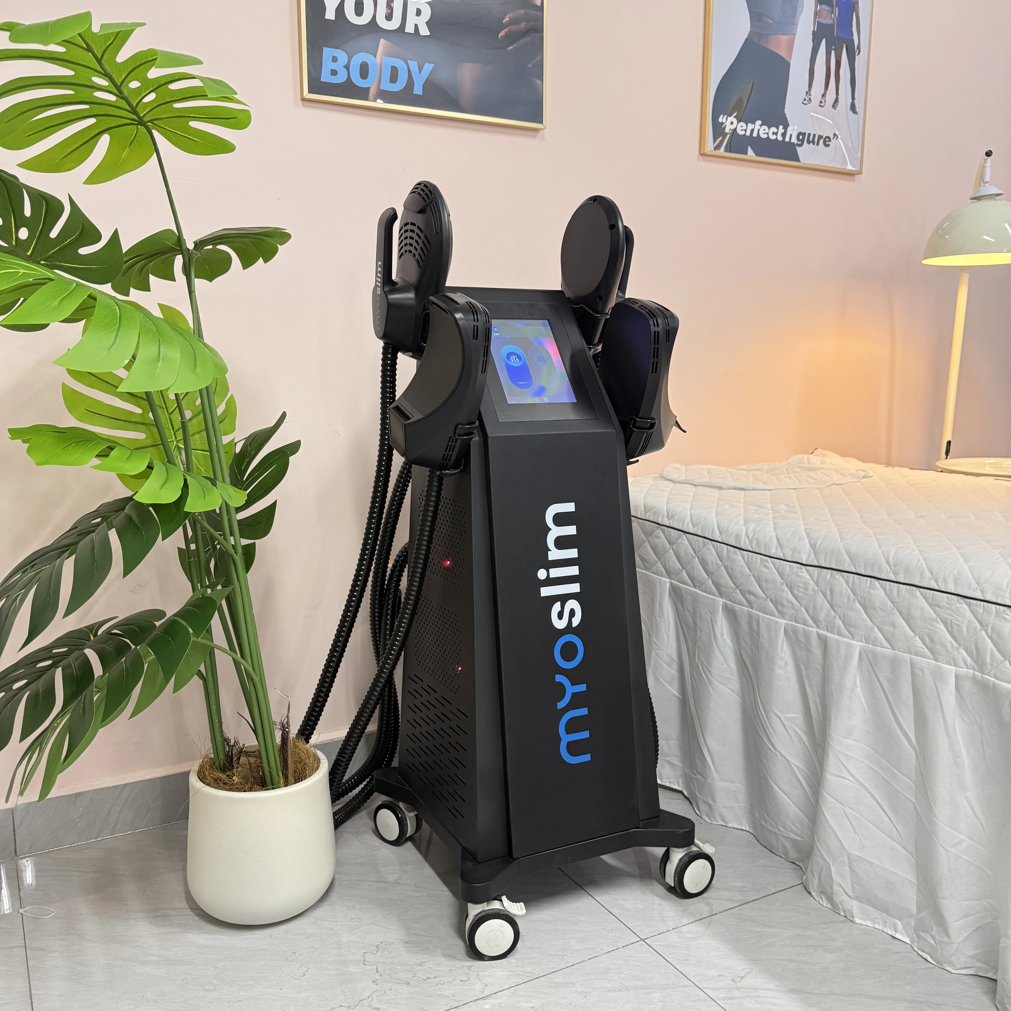 

HIEMT EMS Body Sculpting Machine Muscle Trainer Fat Burning Shaping Device 5 Handles Abdomen Butt Lift Body Contour Equipment