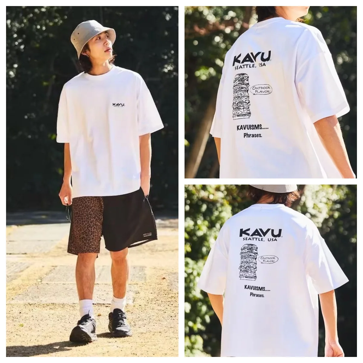 

Europe's Best-selling Kavu Print New Men's and Women's Loose and Comfortable Heavy Cotton Breathable T-shirt Summer