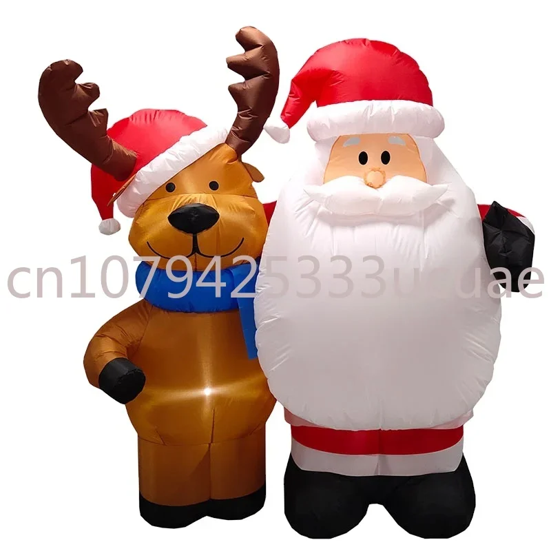 Outdoor and Indoor Inflatable Christmas Yard Decorations Santa Claus for Holiday Parties Festive Outdoor Party Decorations