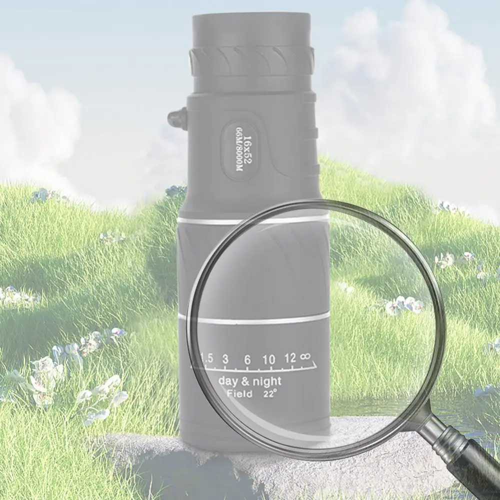 

Монокулярный телескоп 16X52 с призмой BAK4, высококачественный, водонепроницаемый, с двойной фокусировкой, зумом 16X, с ремешком на шею и салфеткой для чистки