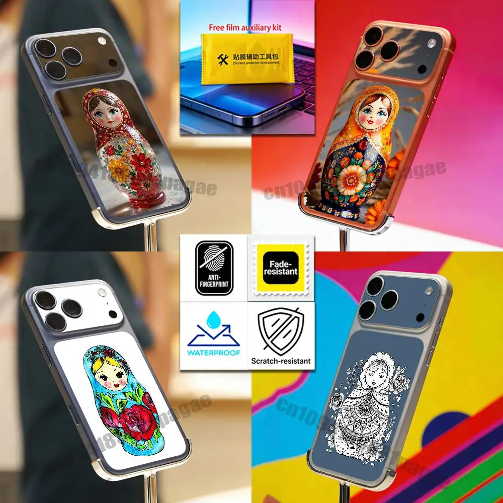 

For Russian Doll Matryoshka iPhone 17 Pro Max Phone Back Film Decal Skin Wrap Protective Sticker Full Cover