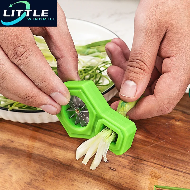 New Green Onion Easy Slicer Shredder Plum Blossom Cut Green Onion Wire Drawing Superfine Vegetable Shredder Kitchen Accessories