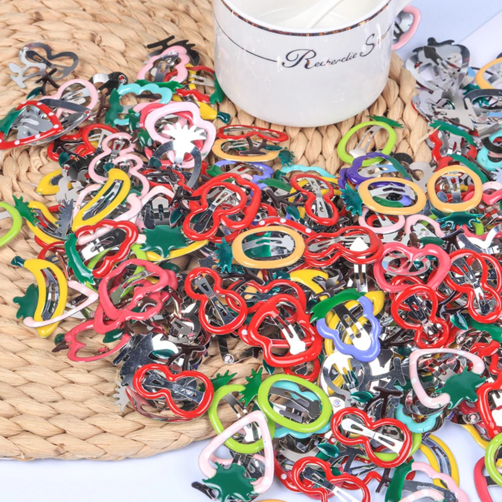 Korean Cute Fruit BB Clips Apple Banana Strawberry Pineapple Pattern Hairpin Mini Barrettes Girls Cartoon Hair  accessories