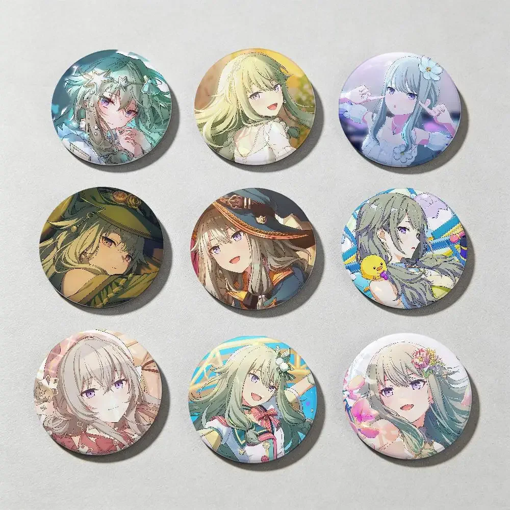 K-Kusanagi Nene Tinplate Enamel Laser diamond texture Button Pins Tinplate Brooches Creative Badge Backpack Clothes Decor