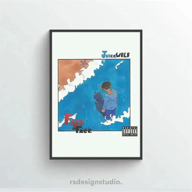 عصير WRLD ألبوم قماش الفن لديكور الغرفة ، مجموعة ملصقات جيدة فقط ريدانس ، موسيقى الراب ، الهيب هوب ، سباق الموت للحب ، جدار الفن