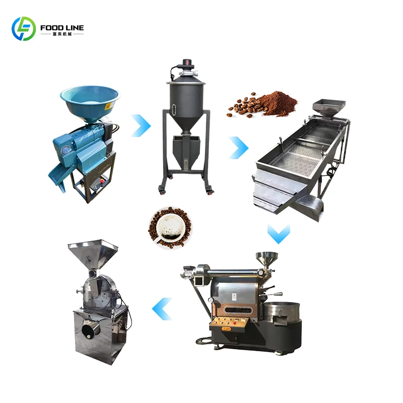 Customized Coffee Bean Processing Machine Coffee Green Bean Processing Machine Mobile Coffee Bean Processing Machine
