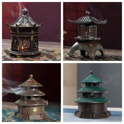 Imitation Ancient Hollow Alloy Incense Burner Set Gift Box Home Room/office Incense Coil/ball/Fireproof Air Fumigation Supplies