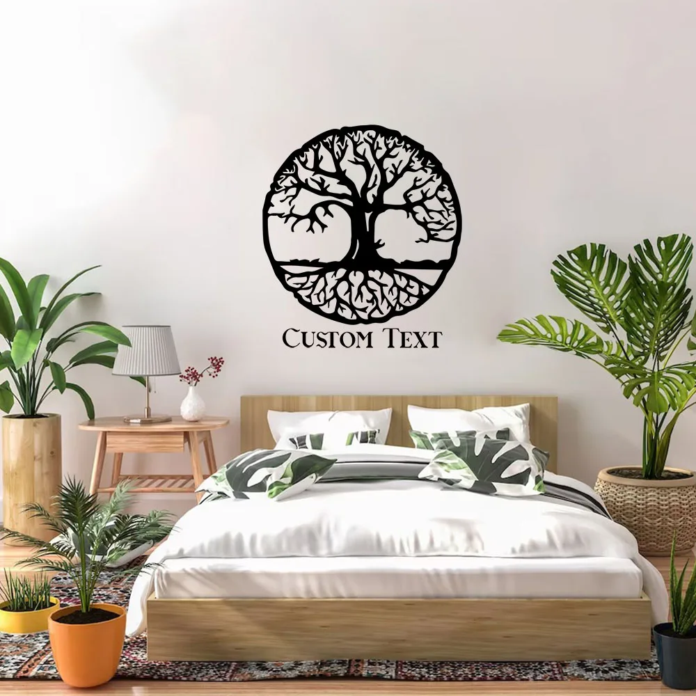 1PC Cute Tree Customizable Text Wall Sticker Home Decoration Accessories For Bedroom Decor Vinyl Decals