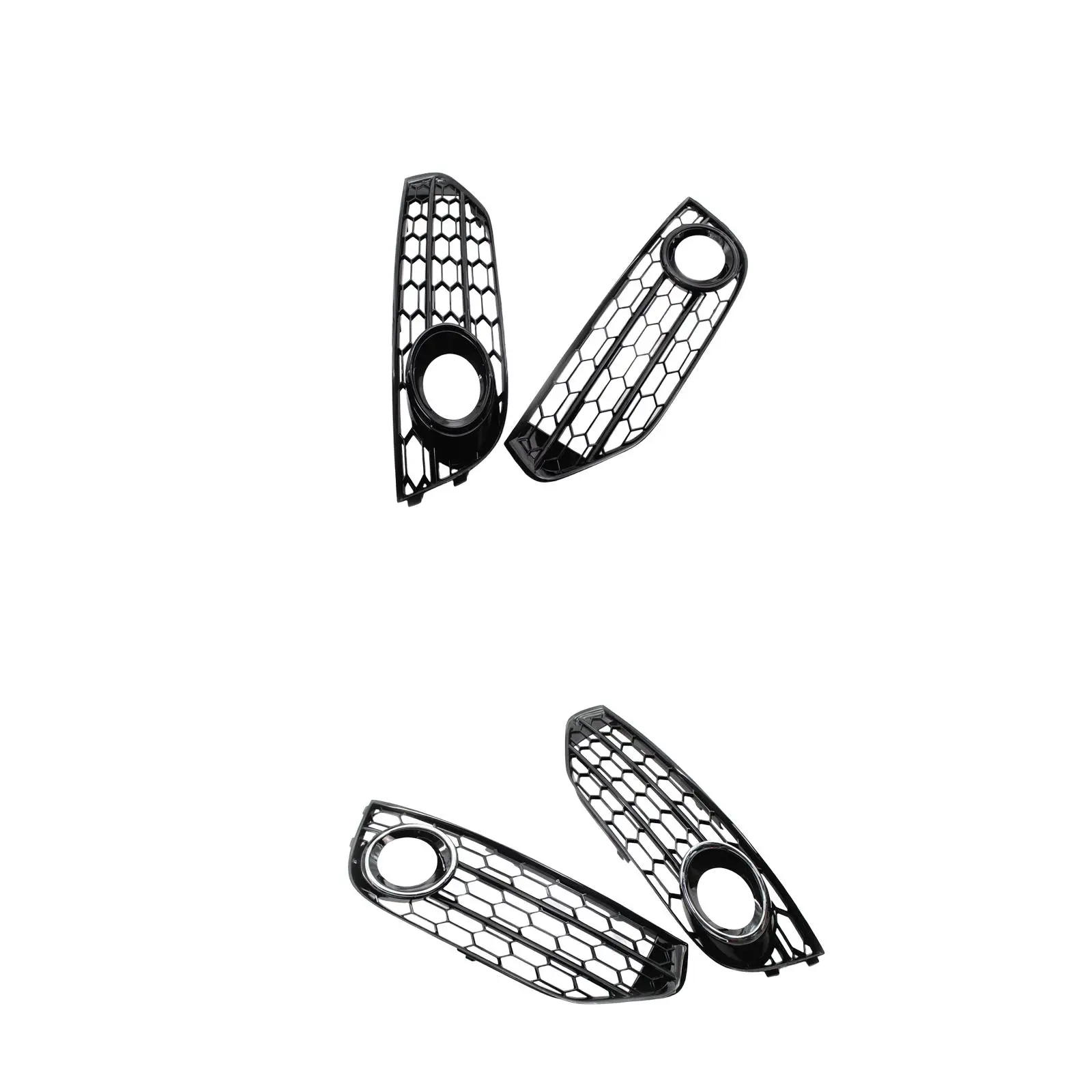 

2x Fog Light Grill Cover ABS Front for Audi A4 B8 Allroad 2010-2015