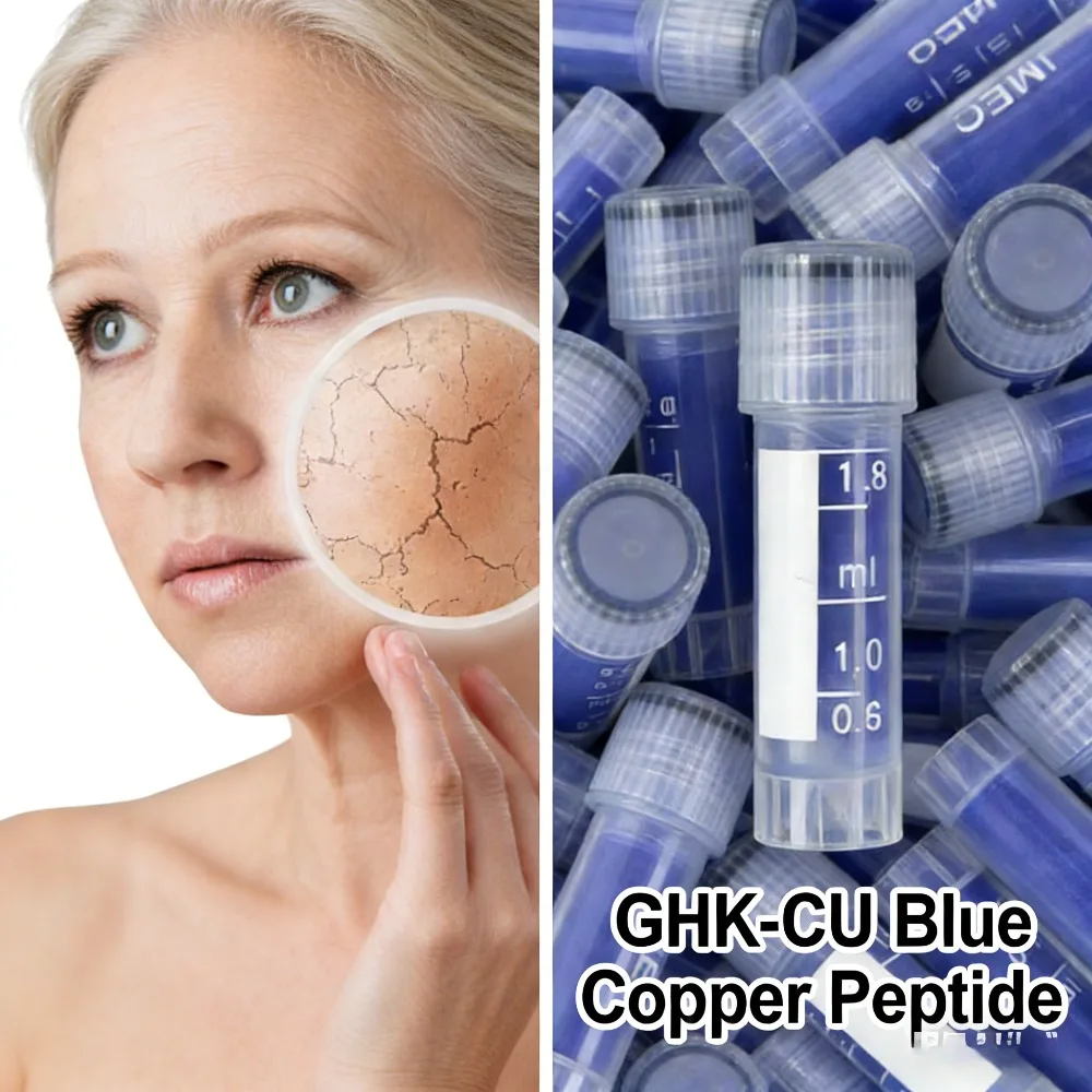 GHK-Cu Copper Peptide Powder 99% Purity Cosmetic Raw Material for Anti-Aging & Skin Repair Formulations