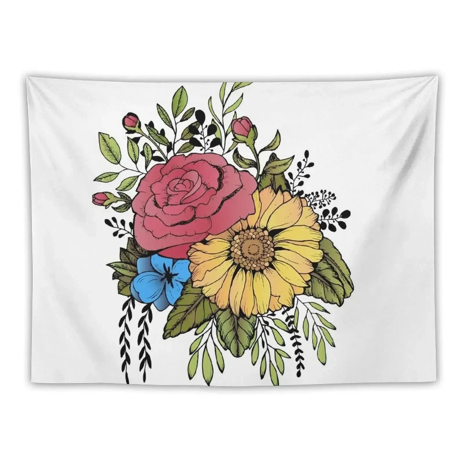 

SUNFLOWER & ROSE Tapestry Room Decoration Accessories Room Design House Decor Room Decor Cute Tapestry