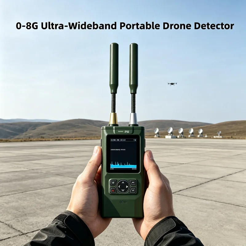 0‑8G Handheld Drone Detector FPV images Simultaneous display UAV Signal Scanner Drone Detection Device For DJ-I Autel