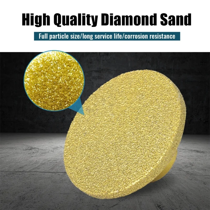 M14 Diamant-Gelöteter Flacher Schleifkopf Polierstein für Granit Quarz Glas Arbeitsplatten Kantenschleifer Schleifpad – Detail 6