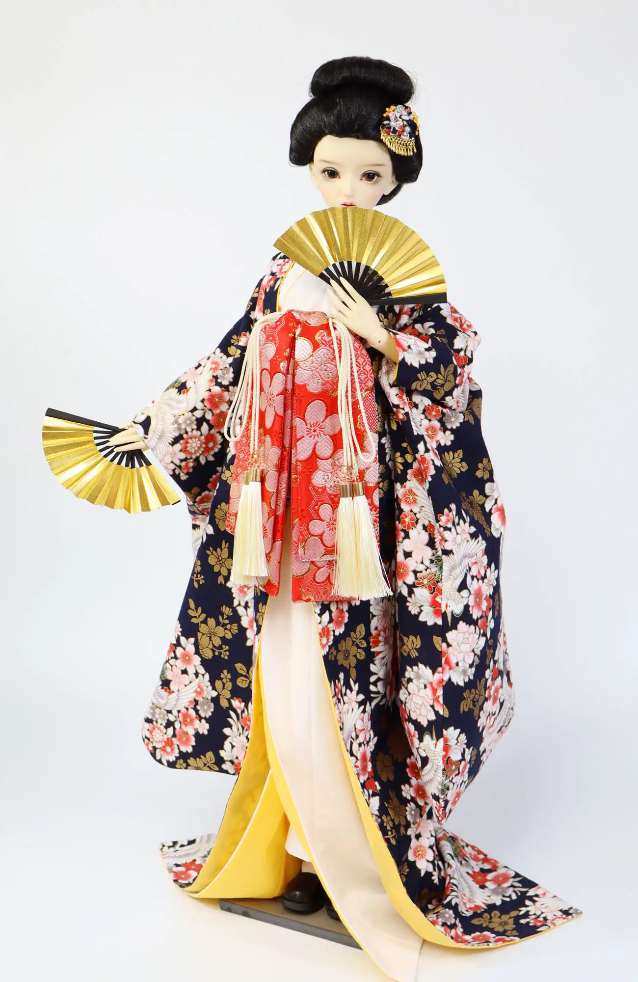 Ancient Costume Japanese Oiran Kimono For 1/4 1/3 BJD Clothes MSD SD13 Big Girl ID75 Strong Uncle Doll Accessories A2174