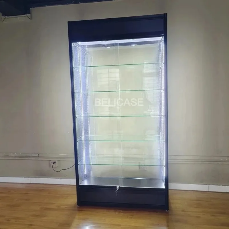 custom.Tall Glass Showcase Window Display Glass