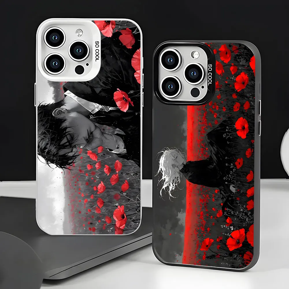 Coque de téléphone portable antichoc colorée Red Flower Field Sorrow Bloom pour Xiaomi 14T 11 Lite 5G NE 12 12T 13T 13 Pro 14