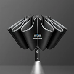 Car Automatic Folding Windproof Sunshade Umbrella For GEELY Geometry C Monjaro Coolray GX3 Atlas Boyue Emgrand EC7 EC8 GC6 GC9
