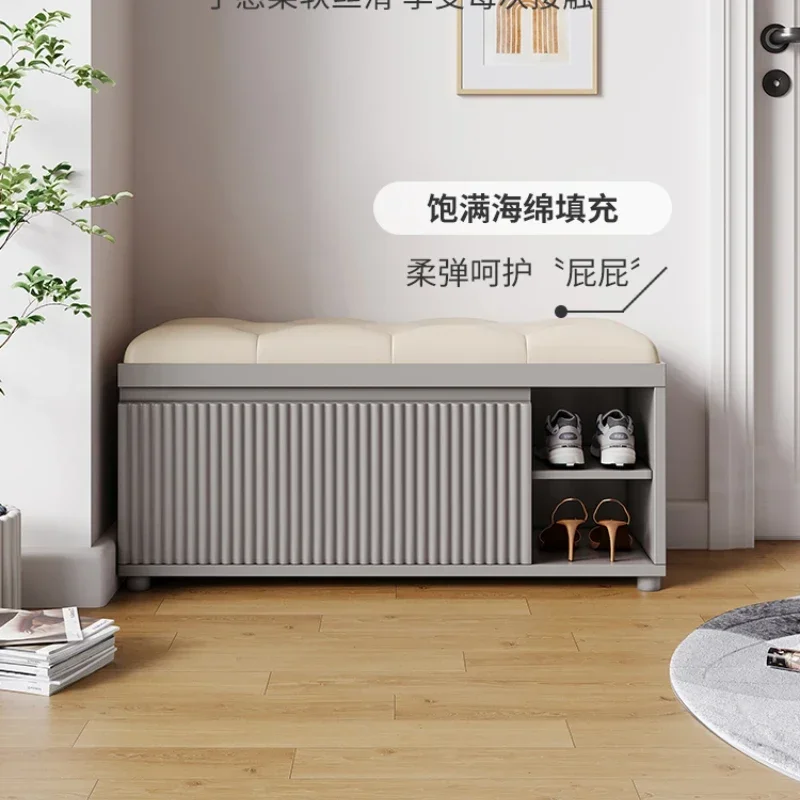 

shoe changing stool, home door can sit shoe cabinet,