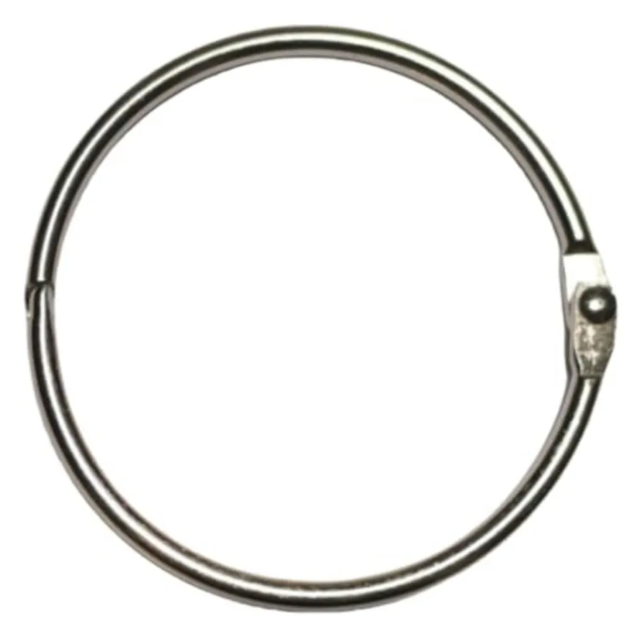 

Loose-Leaf Binder Ring, Large Book Clip, 3.5 inch Metal Book Clip, Silver Round Shower Curtain Ring, Home Decoration 10 Pcs