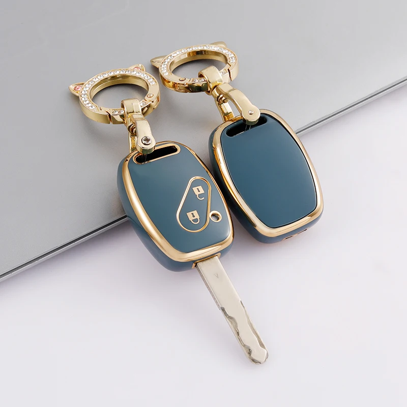 2 ปุ่ม TPU Auto Shell Fob พวงกุญแจสําหรับ Honda Fit CIVIC JAZZ Pilot Accord CR-V Freed Pilot StepWGN Insight ฝาครอบกุญแจรถ