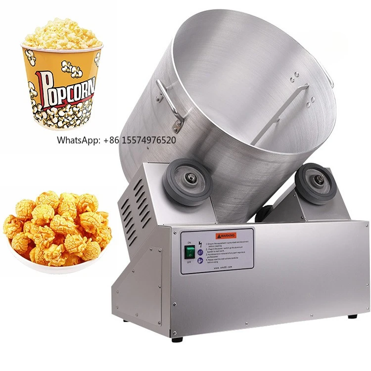 Popcorn Caramelizer Cooker and Coater Machine PopcornTumbler Newest Caramel Popcorn Machine Caramel Popcorn Machine