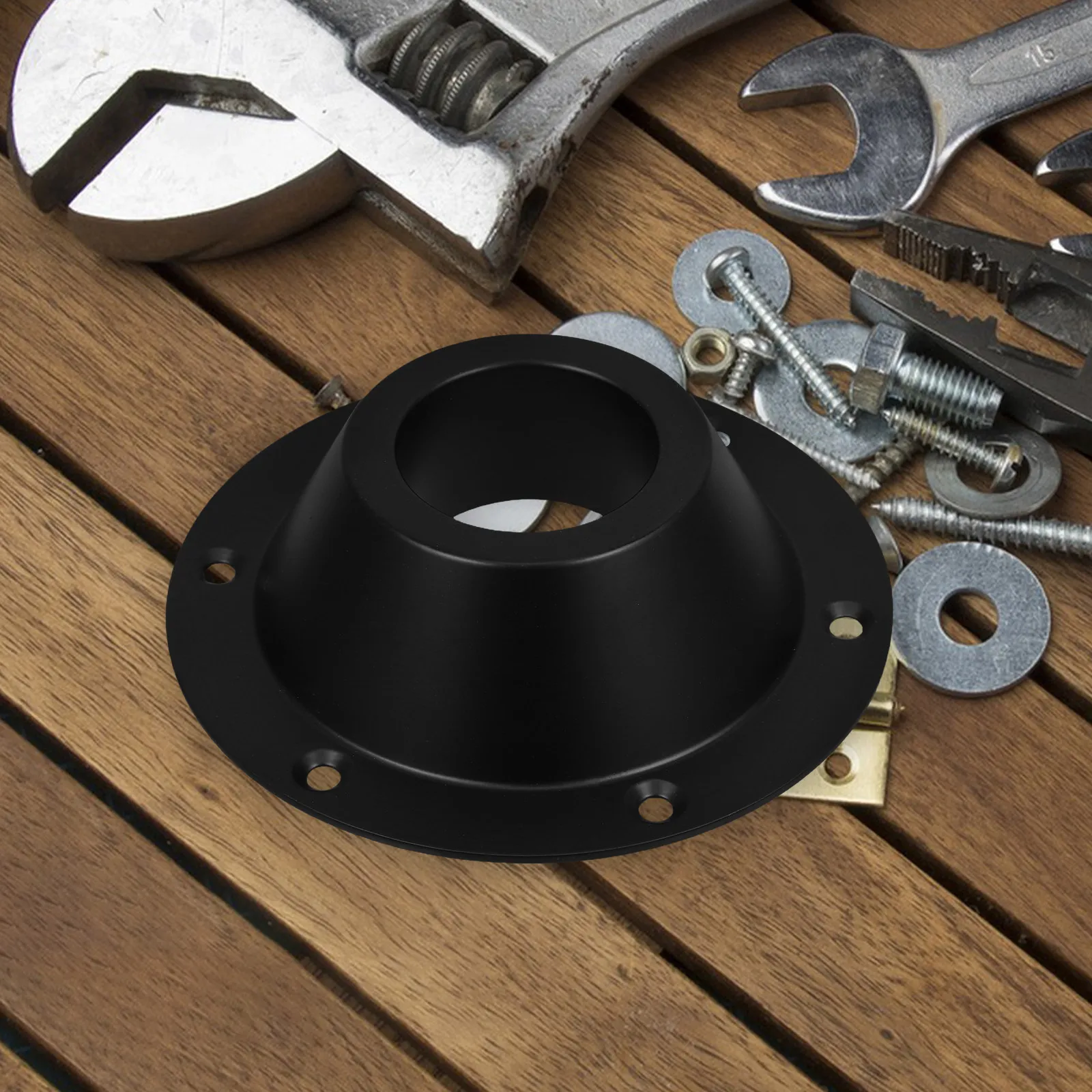 2Pcs Rv Table Base Aluminum Pedestal Mount Flange Stable Floor Fixing Base for Camper Boat Table Furniture Replacement Part