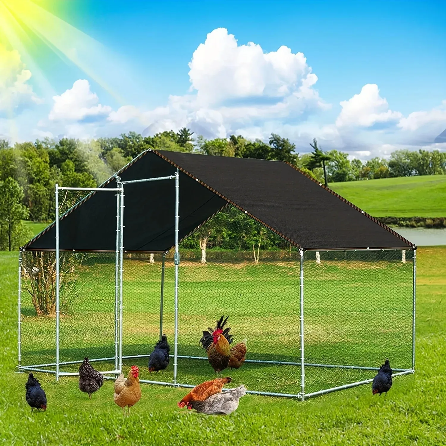 Black Sunshade Net Encrypted Thickened Sunshade Net Edge-wrapped Perforated Shade Net Outdoor Courtyard Sunshade Net Greenhouse